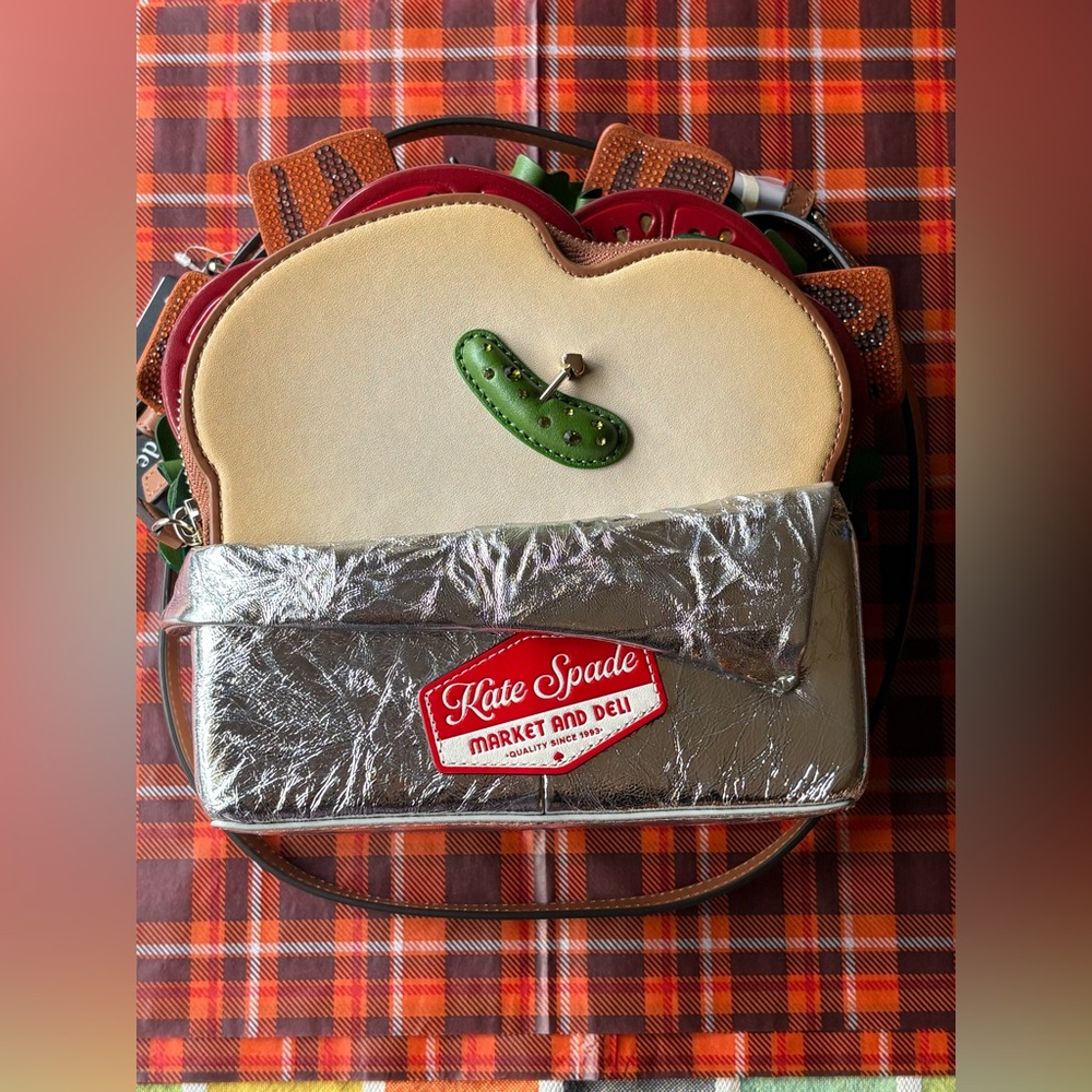 🥪 🥒🥪 KATE SPADE GLAMWICH  3D SANDWICH CROSSBODY BAG 🥪 NWT 🥪🥒🥪 - Picture 7 of 16